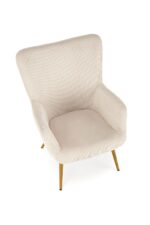 Fotel wypoczynkowy AMARO 70 cm kremowy do salonu - obrazek 7