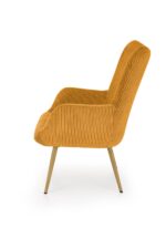 Fotel wypoczynkowy AMARO 70 cm musztardowy do salonu - obrazek 4