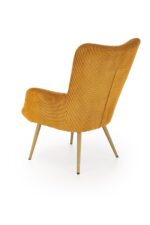 Fotel wypoczynkowy AMARO 70 cm musztardowy do salonu - obrazek 2