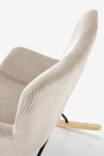 Fotel bujany BELMIRO 72 cm kremowy z funkcją bujania do salonu - obrazek 8