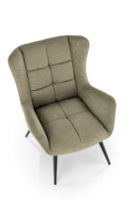 Fotel wypoczynkowy BYRON 75 cm oliwkowy do salonu - obrazek 7