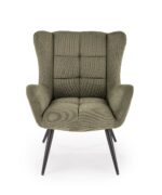 Fotel wypoczynkowy BYRON 75 cm oliwkowy do salonu - obrazek 5