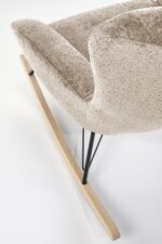 Fotel bujany CASTRO 77 cm beżowy z funkcją bujania do salonu - obrazek 10