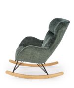 Fotel bujany CASTRO 77 cm zielony z funkcją bujania do salonu - obrazek 4