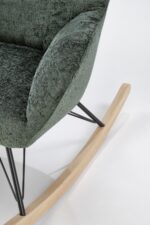 Fotel bujany CASTRO 77 cm zielony z funkcją bujania do salonu - obrazek 9