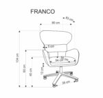 Fotel wypoczynkowy FRANCO 80 cm beżowy do salonu - obrazek 14