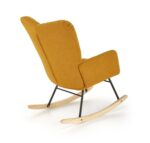 Fotel bujany VASCO 70 cm musztardowy do salonu - obrazek 2