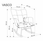 Fotel bujany VASCO 70 cm musztardowy do salonu - obrazek 12
