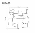 Fotel wypoczynkowy HAZARD tapicerowany cynamonowy do salonu - obrazek 13