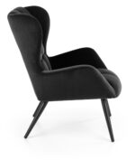 Fotel wypoczynkowy TYRION 75 cm czarny velvet do salonu - obrazek 3