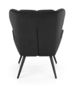 Fotel wypoczynkowy TYRION 75 cm czarny velvet do salonu - obrazek 5