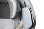 Fotel masujący SOLARIA z masażem 72 cm popielaty / kremowy eco skóra do wnętrza - obrazek 9