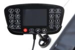 Fotel masujący SOLARIA z masażem 72 cm popielaty / kremowy eco skóra do wnętrza - obrazek 8