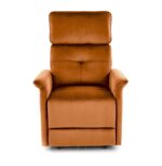 Fotel rozkładany SEMIR z USB 80 cm cynamonowy velvet do salonu - obrazek 6
