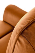 Fotel rozkładany SEMIR z USB 80 cm cynamonowy velvet do salonu - obrazek 10