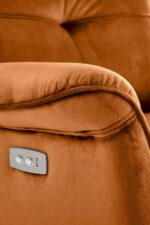 Fotel rozkładany SEMIR z USB 80 cm cynamonowy velvet do salonu - obrazek 11