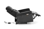 Fotel rozkładany SEMIR z USB 80 cm czarny velvet do salonu - obrazek 5