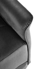 Fotel rozkładany SEMIR z USB 80 cm czarny velvet do salonu - obrazek 9