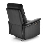 Fotel rozkładany SEMIR z USB 80 cm czarny velvet do salonu - obrazek 2