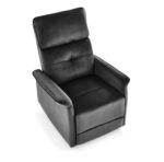 Fotel rozkładany SEMIR z USB 80 cm czarny velvet do salonu - obrazek 8