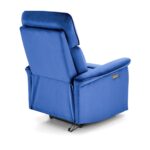 Fotel rozkładany SEMIR z USB 80 cm granatowy velvet do salonu - obrazek 2