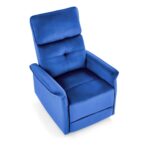 Fotel rozkładany SEMIR z USB 80 cm granatowy velvet do salonu - obrazek 8