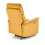 Fotel rozkładany SEMIR z USB 80 cm musztardowy velvet do salonu - obrazek 2