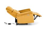 Fotel rozkładany SEMIR z USB 80 cm musztardowy velvet do salonu - obrazek 5