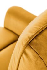 Fotel rozkładany SEMIR z USB 80 cm musztardowy velvet do salonu - obrazek 10