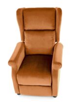Fotel rozkładany AGUSTIN 2 75 cm cynamonowy velvet BLUVEL z funkcją relax - obrazek 4