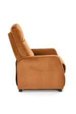 Fotel rozkładany FELIPE 2 64 cm cynamonowy velvet z funkcją relax do salonu - obrazek 3