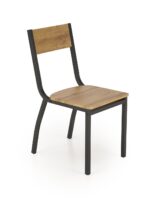 Zestaw stół i krzesła MILTON MDF + 4 krzesła / naturalny / czarny do kuchni i jadalni - obrazek 7