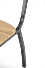 Zestaw stół i krzesła MILTON MDF + 4 krzesła / naturalny / czarny do kuchni i jadalni - obrazek 9