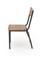 Zestaw stół i krzesła MILTON MDF + 4 krzesła / naturalny / czarny do kuchni i jadalni - obrazek 10