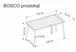 Stół prostokątny BOSCO 140x70 cm biały do jadalni - obrazek 10