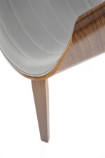 Krzesło drewniane K544 eco skóra orzechowy / popielaty do jadalni - obrazek 9