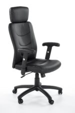 Fotel gabinetowy STILO 66 cm czarny do biura i gabinetu - obrazek 3