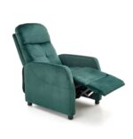 Fotel rozkładany FELIPE 2 64 cm zielony velvet z funkcją relax do salonu - obrazek 2