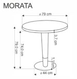 Stół MORATA MDF biały marmur / czarny / złoty do jadalni - obrazek 12