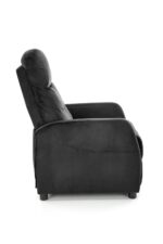 Fotel rozkładany FELIPE 2 64 cm czarny velvet z funkcją relax do salonu - obrazek 5