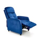 Fotel rozkładany FELIPE 2 64 cm granatowy velvet z funkcją relax do salonu - obrazek 2