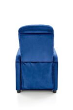 Fotel rozkładany FELIPE 2 64 cm granatowy velvet z funkcją relax do salonu - obrazek 3
