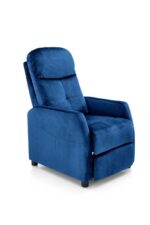 Fotel rozkładany FELIPE 2 64 cm granatowy velvet z funkcją relax do salonu - obrazek 4