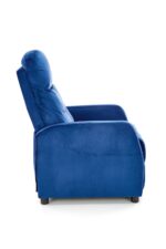Fotel rozkładany FELIPE 2 64 cm granatowy velvet z funkcją relax do salonu - obrazek 5