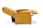 Fotel rozkładany FELIPE 2 64 cm musztardowy velvet z funkcją relax do salonu - obrazek 2