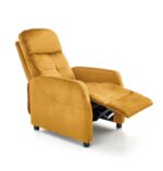 Fotel rozkładany FELIPE 2 64 cm musztardowy velvet z funkcją relax do salonu - obrazek 3