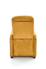 Fotel rozkładany FELIPE 2 64 cm musztardowy velvet z funkcją relax do salonu - obrazek 4