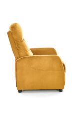 Fotel rozkładany FELIPE 2 64 cm musztardowy velvet z funkcją relax do salonu - obrazek 6