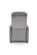 Fotel rozkładany FELIPE 2 64 cm popielaty velvet z funkcją relax do salonu - obrazek 3