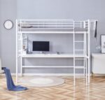 Łóżko piętrowe DOLCE 90x200 cm biały MDF do sypialni - obrazek 2